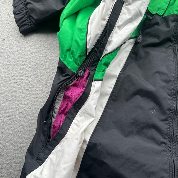 Volcom Nimbus Snowboard Ski Green White Black Blast Jacket Men XL Hooded G065008 - Picture 10 of 16